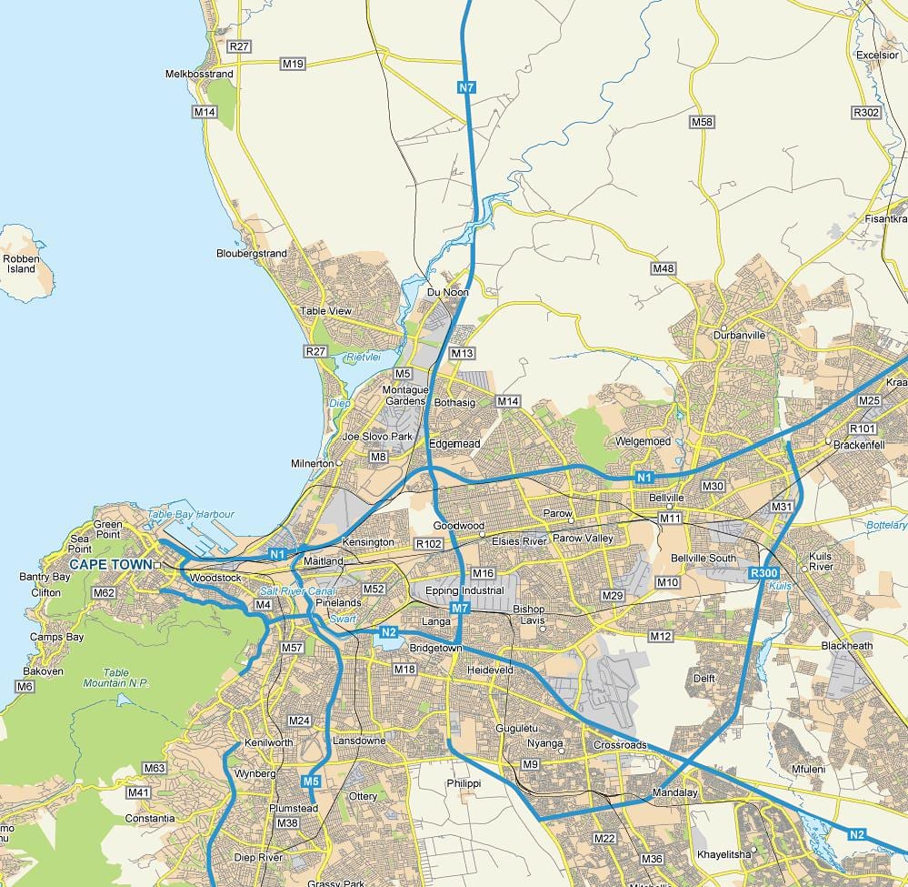 نقشہ کے edgemead کیپ ٹاؤن