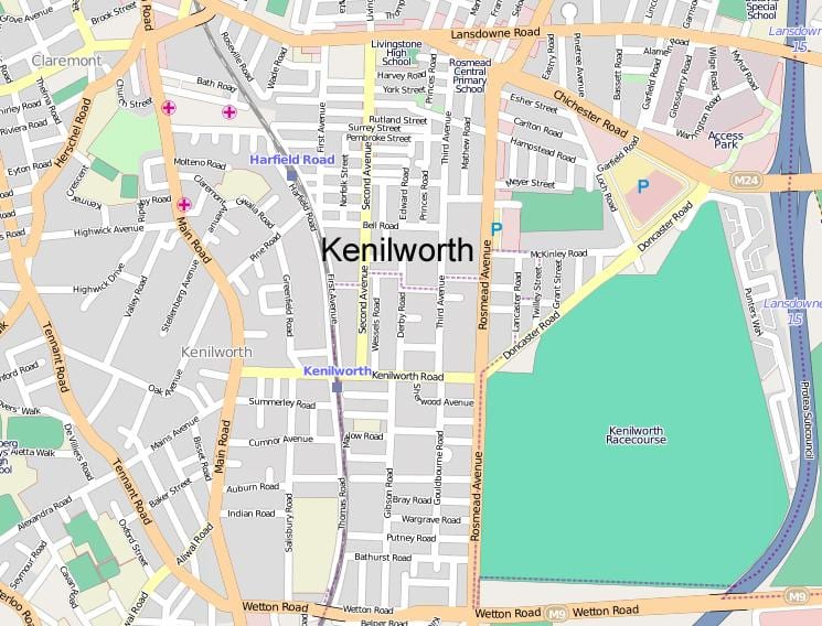 نقشہ کے kenilworth کیپ ٹاؤن