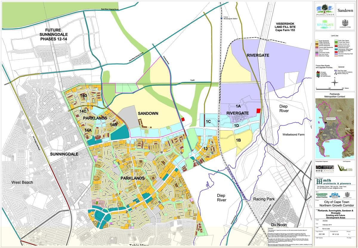 نقشہ کے parklands کیپ ٹاؤن