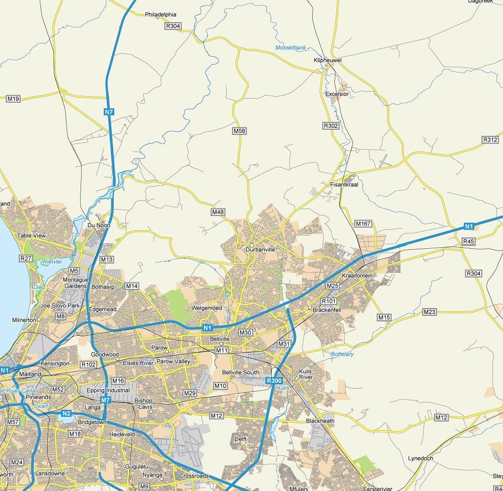 نقشہ کے uitzicht durbanville