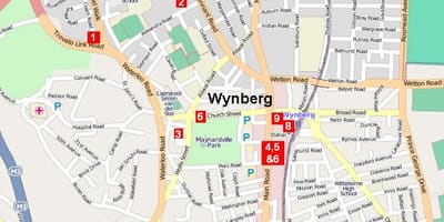  نقشہ کے wynberg کیپ ٹاؤن