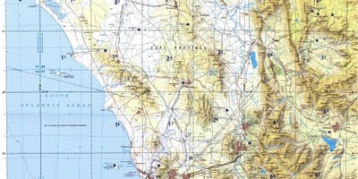 کیپ ٹاؤن topographic نقشہ