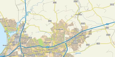 نقشہ کے مضافات durbanville