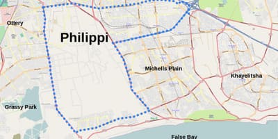 نقشہ کے philippi کیپ ٹاؤن