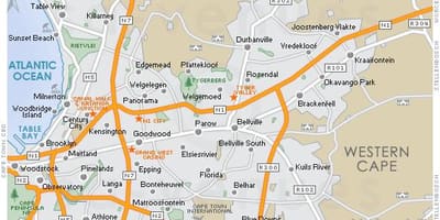 نقشہ کے plattekloof کیپ ٹاؤن